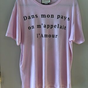 Gucci Pink Graphic T-Shirt XXS